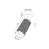 Tueart Adjustable Surface Mounted Ceiling/Wall Spot Light, 1 x GU10, Sand Black