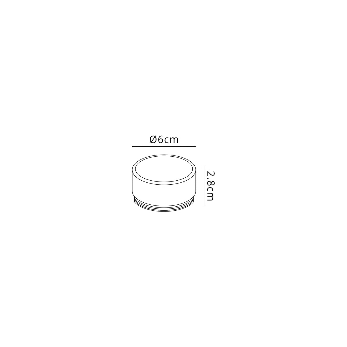 Tueart 2cm Face Ring Accessory, Frosted Acrylic