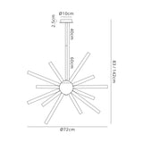 Hamilton Pendant 16 Light G9, Smoked & Frosted/Polished Chrome