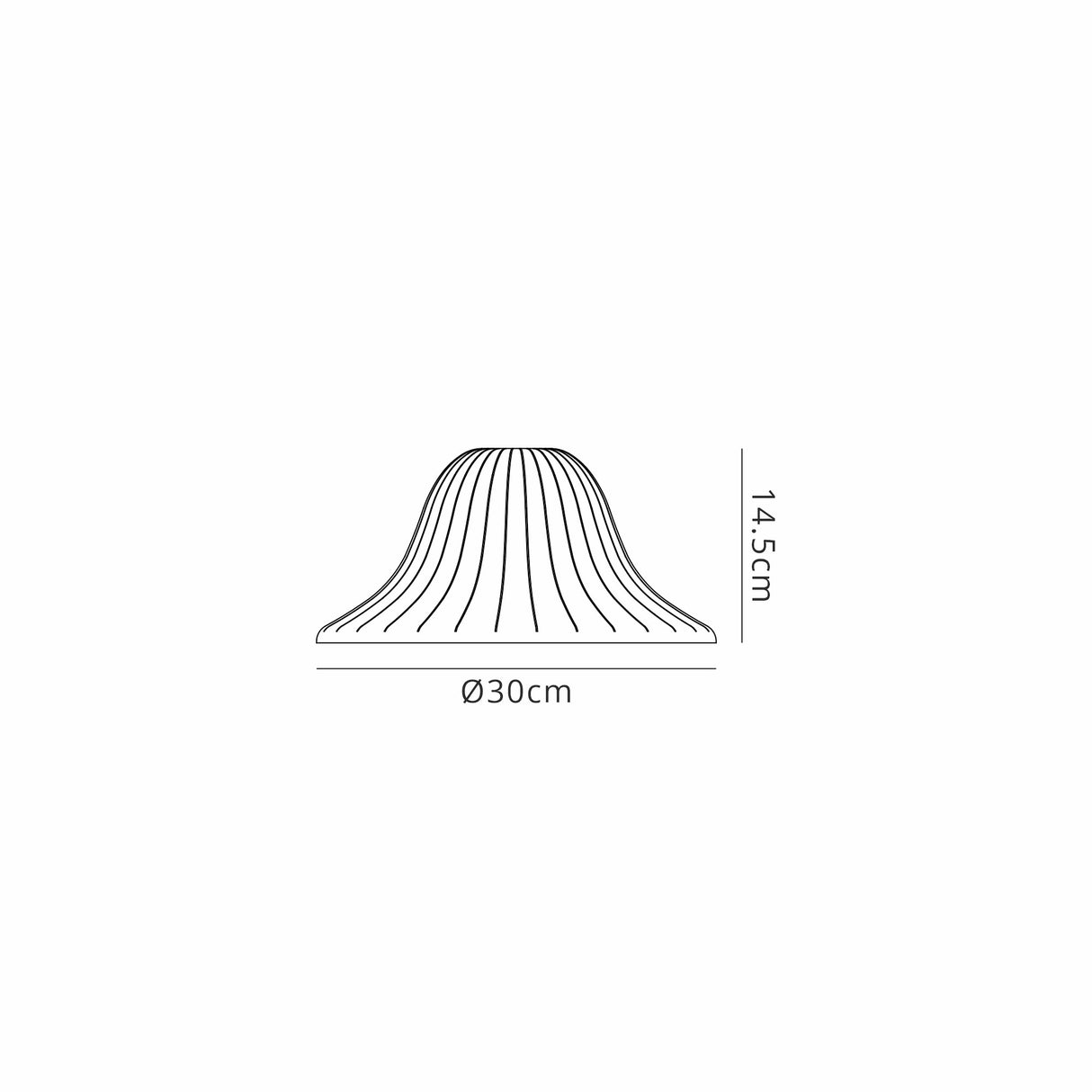Munro Bell 30cm Clear Glass (D), Lampshade