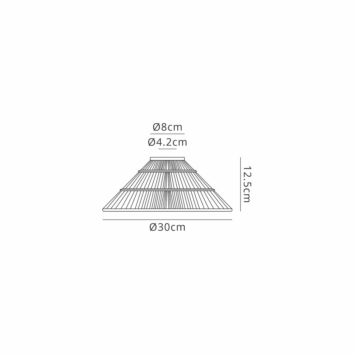 Munro Cone 30cm Clear Glass (M), Lampshade