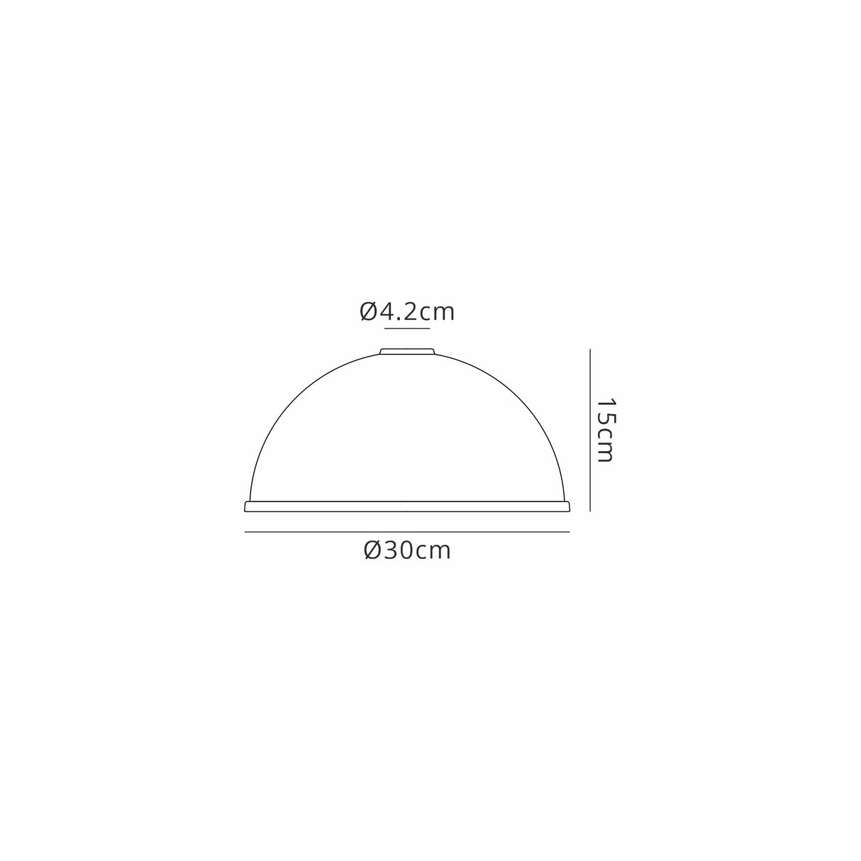 Munro Dome 30cm Clear Glass (P), Lampshade
