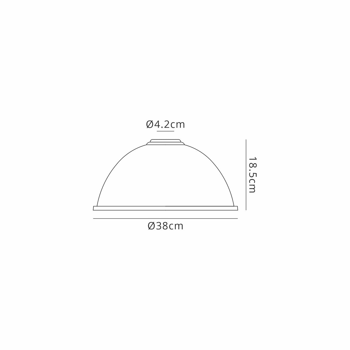 Munro Dome 38cm Clear Glass (K), Lampshade