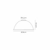 Munro Dome 38cm Clear Glass (K), Lampshade