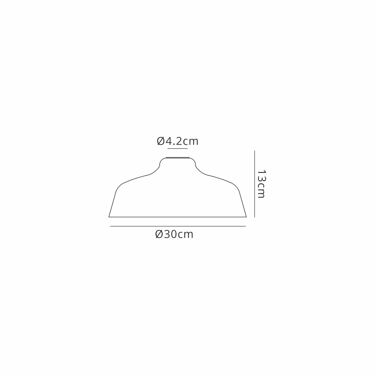Munro Flat Round 30cm Clear Glass (H), Lampshade