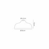 Munro Flat Round 30cm Clear Glass (H), Lampshade