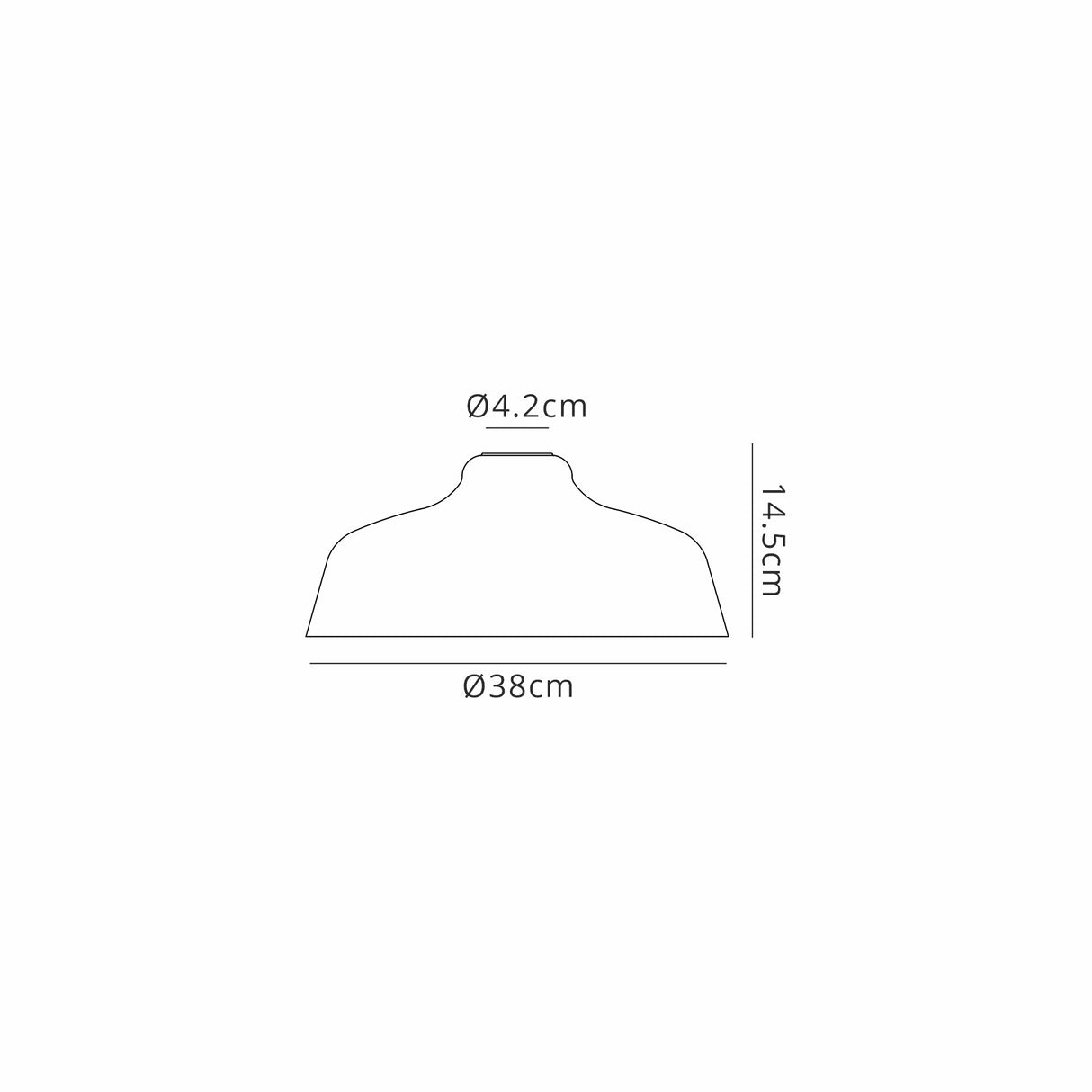 Munro Flat Round 38cm Clear Glass (H), Lampshade
