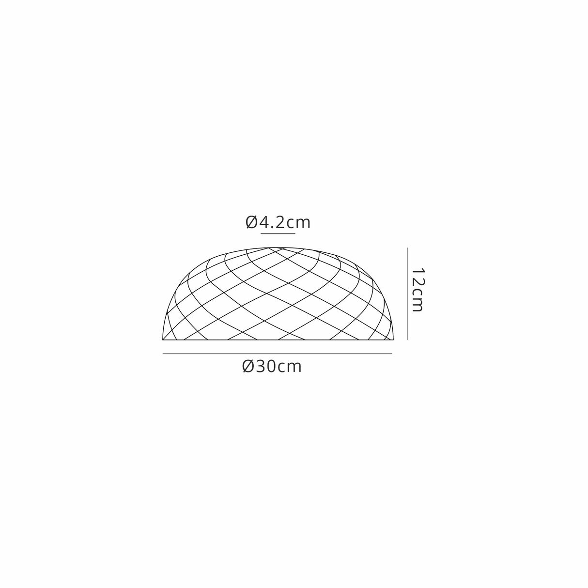 Munro Flat Round 30cm Patterned Clear Glass (L), Lampshade