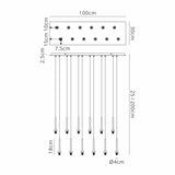 Lathen Polished Chrome 12 Light G9 Universal 2m Linear Pendant, Suitable For A Vast Selection Of Glass Shades