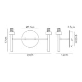Lathen Polished Chrome 2 Light G9 Universal Switched Wall Lamp, Suitable For A Vast Selection Of Glass Shades
