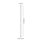 Robson 25m Roll Yellow Braided Twisted 2 Core 0.75mm Cable VDE Approved