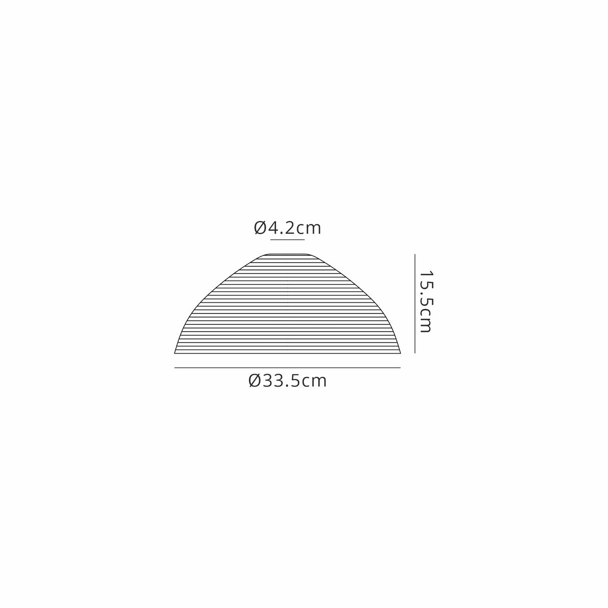 Munro Round 33.5cm Prismatic Effect Clear Glass (G), Lampshade