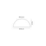 Munro Round 30cm Prismatic Effect Clear Glass (O), Lampshade