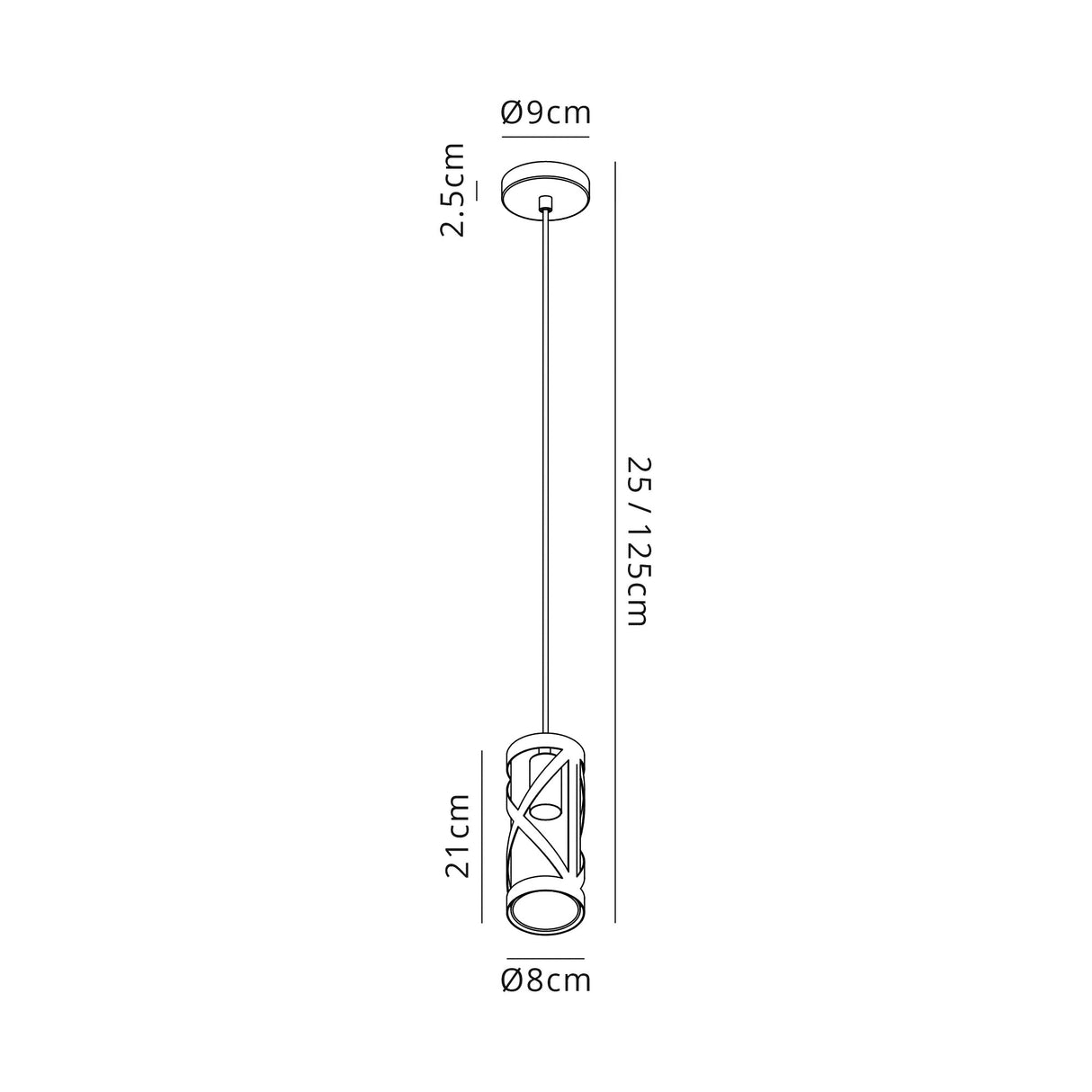 Ritchie 1 Light Pendant E14, Oiled Bronze/Polished Chrome/Amber