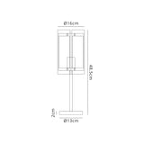 Stuckey Table Lamp, 1 Light E27, Matt Black
