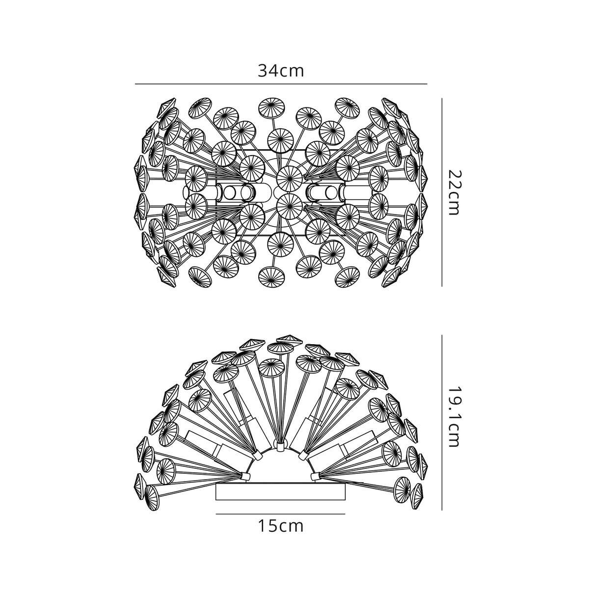 Byrne Wall Light 4 Light G9 Polished Chrome/Crystal