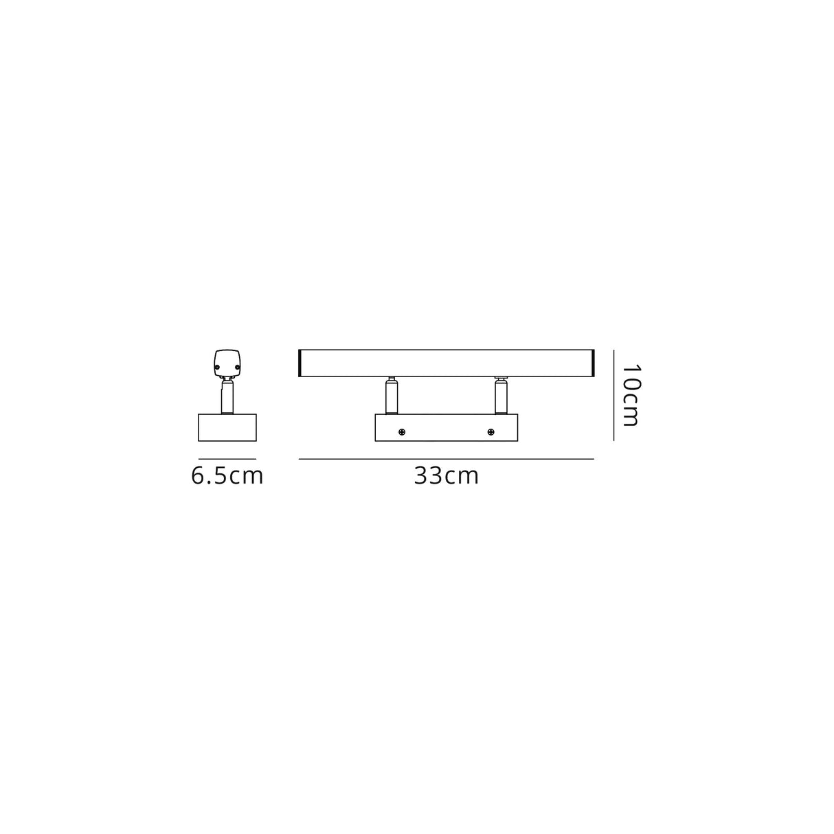 Bennett Wall Lamp Small Adjustable, 1 x 6W LED, 4000K, 612lm, IP44, Sand Black, 3yrs Warranty