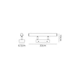 Bennett Wall Lamp Small Adjustable, 1 x 6W LED, 4000K, 612lm, IP44, Sand Black, 3yrs Warranty