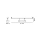 Bennett Wall Lamp Medium Adjustable, 1 x 12W LED, 4000K, 1192lm, IP44, Sand Black, 3yrs Warranty