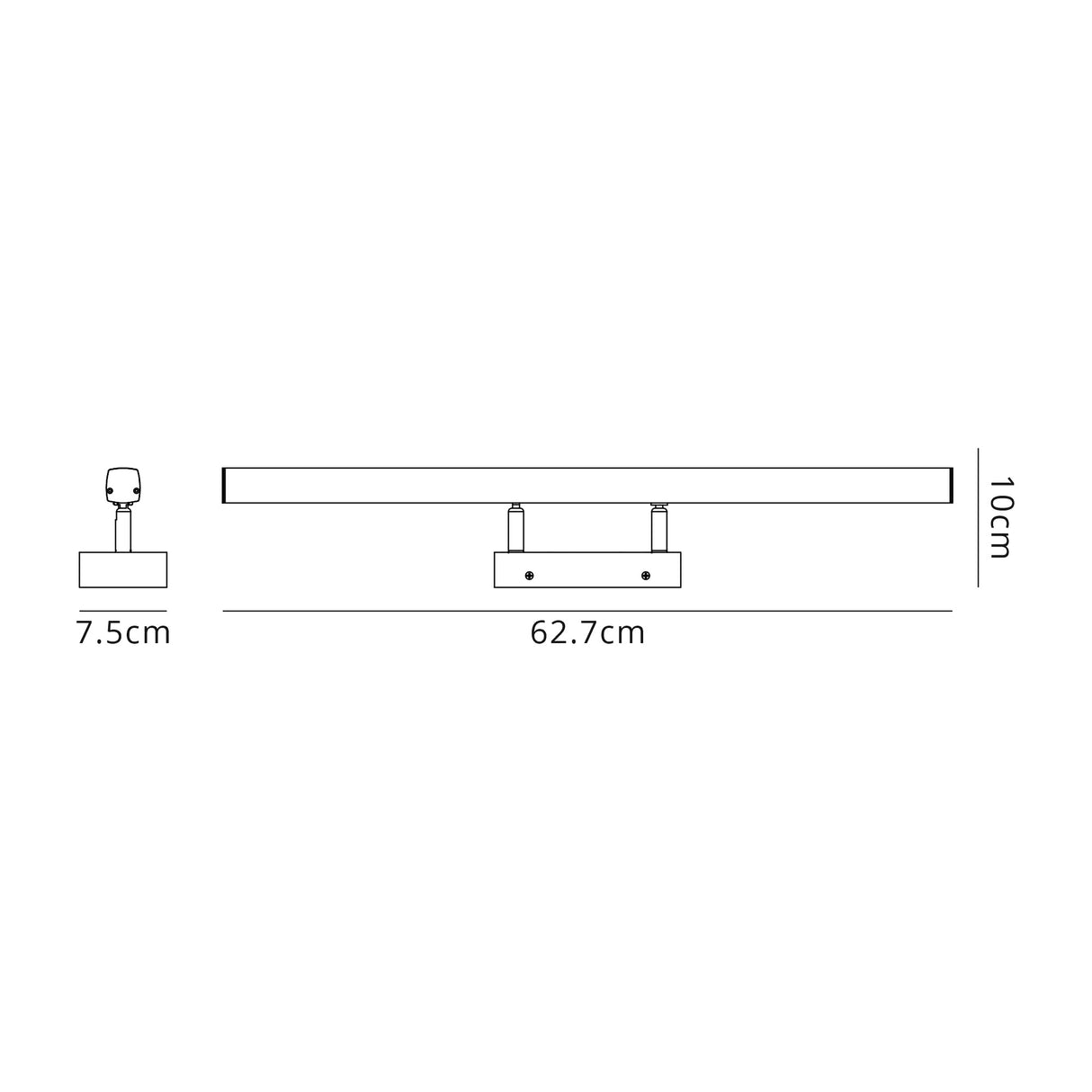 Bennett Wall Lamp Large Adjustable, 1 x 18W LED, 4000K, 1784lm, IP44, Sand Black, 3yrs Warranty