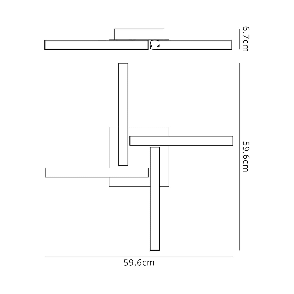 Bennett 4 Flush Ceiling, 4 x 6W LED, 4000K, 2210lm, IP44, Sand Black, 3yrs Warranty