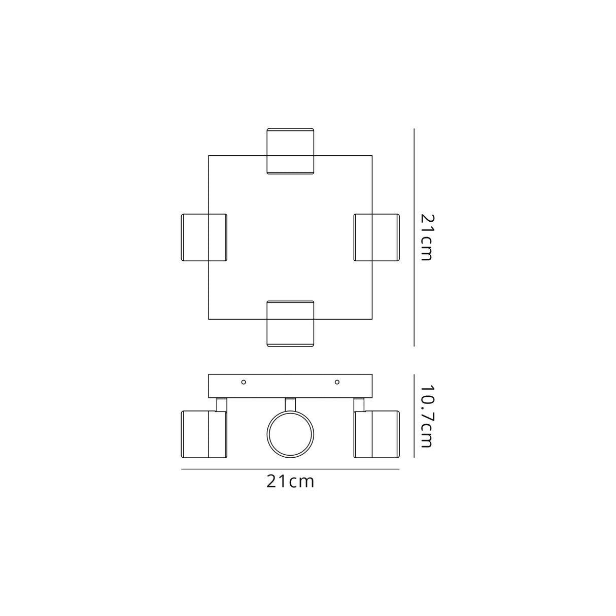 Coady 4 Light Ceiling, 4 x 5W LED, 4000K, 1700lm, IP44, Sand Black, 3yrs Warranty