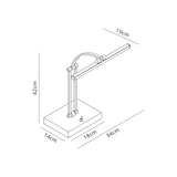 Sohna 1 Arm Table Lamp. 1 x 6W LED, 3000K, 470lm, Satin Nickel, 3yrs Warranty