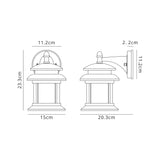 Stuckey Down Round Wall Lamp, 1 x E27, IP44, Antique Bronze/Clear Seeded Glass, 2yrs Warranty