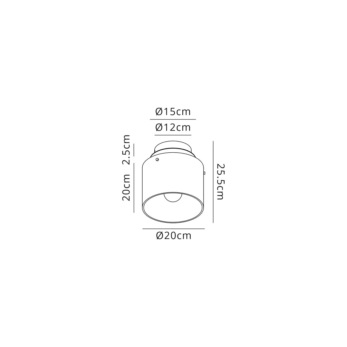 Chisholm Round Ceiling Flush, 1 Light Flush Fitting E27, Mocha/Amber Glass