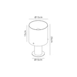 Chisholm Table Lamp, 1 Light Table Lamp E27, Mocha/Amber Glass