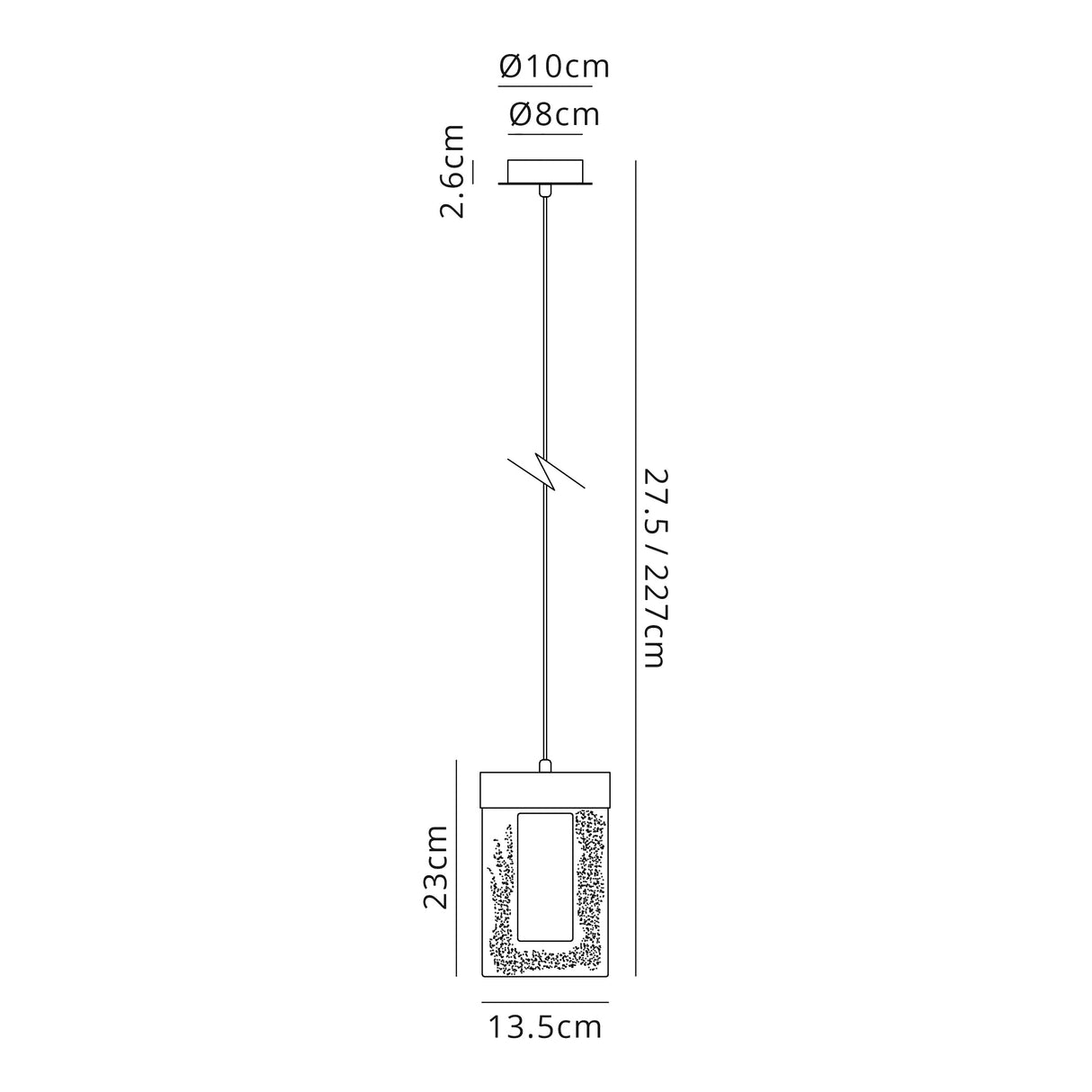 Greeves Pendant 2m, 1 x 4.5W LED, 3000K, 148lm, Polished Chrome, 3yrs Warranty