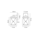 Doyle Small Wall Lamp, 1 x E27, Wood Effect & Black/Clear Glass, IP54, 2yrs Warranty
