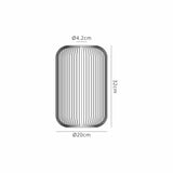 Allardyce 20cm Tubular Ribbed Glass (D), Opal