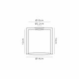 Lathen 140x140mm Medium Cylinder Clear Outer And Cognac Inner (H) Glass Shade