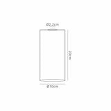 Lathen 100x200mm Tall Cylinder (B) Lined Chrome Glass Shade