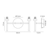 Lathen French Gold 2 Light G9 Universal Switched Wall Lamp, Suitable For A Vast Selection Of Glass Shades