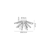 Harris 6 Light E14, Semi Flush Polished Nickel / Clear Glass