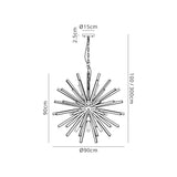 Harris 16 Light E27, Round Pendant Polished Nickel / Clear Glass
