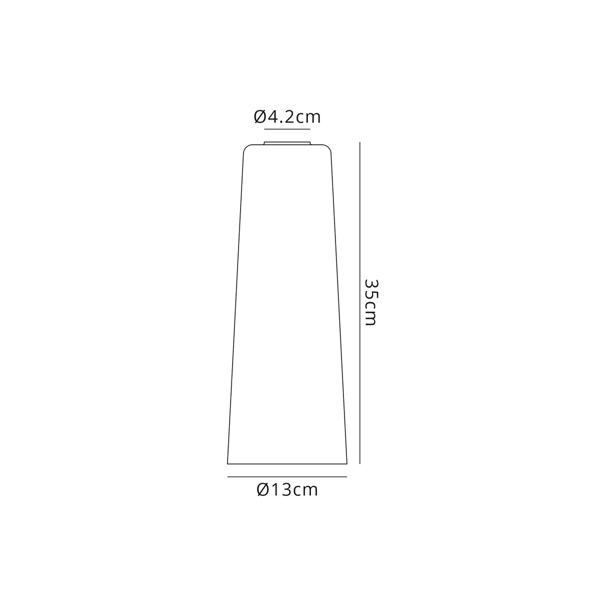 Berry Large Cylindrical Cone Opal Glass Shade (B),