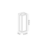 Ord Flush Frosted Wall Lamp, 10W LED, 3000K, IP65, Anthracite, 2yrs Warranty