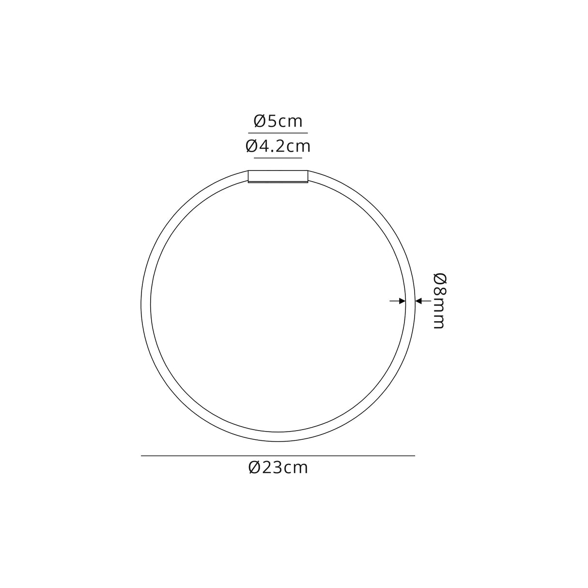 Robson 230mm Ring, Matt Grey