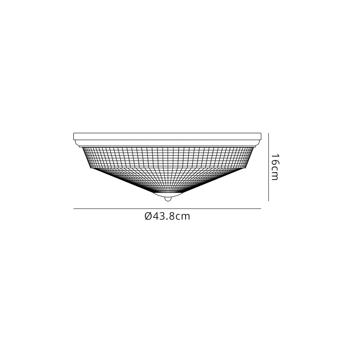 Gray 3 Light E27 Flush Ceiling Light, Polished Nickel / Prismatic Glass
