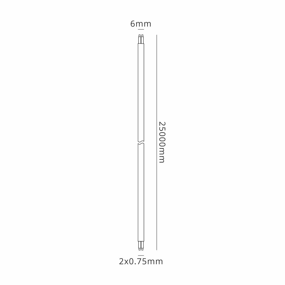 Robson 25m Roll Clear 2 Core 0.75mm Cable VDE Approved