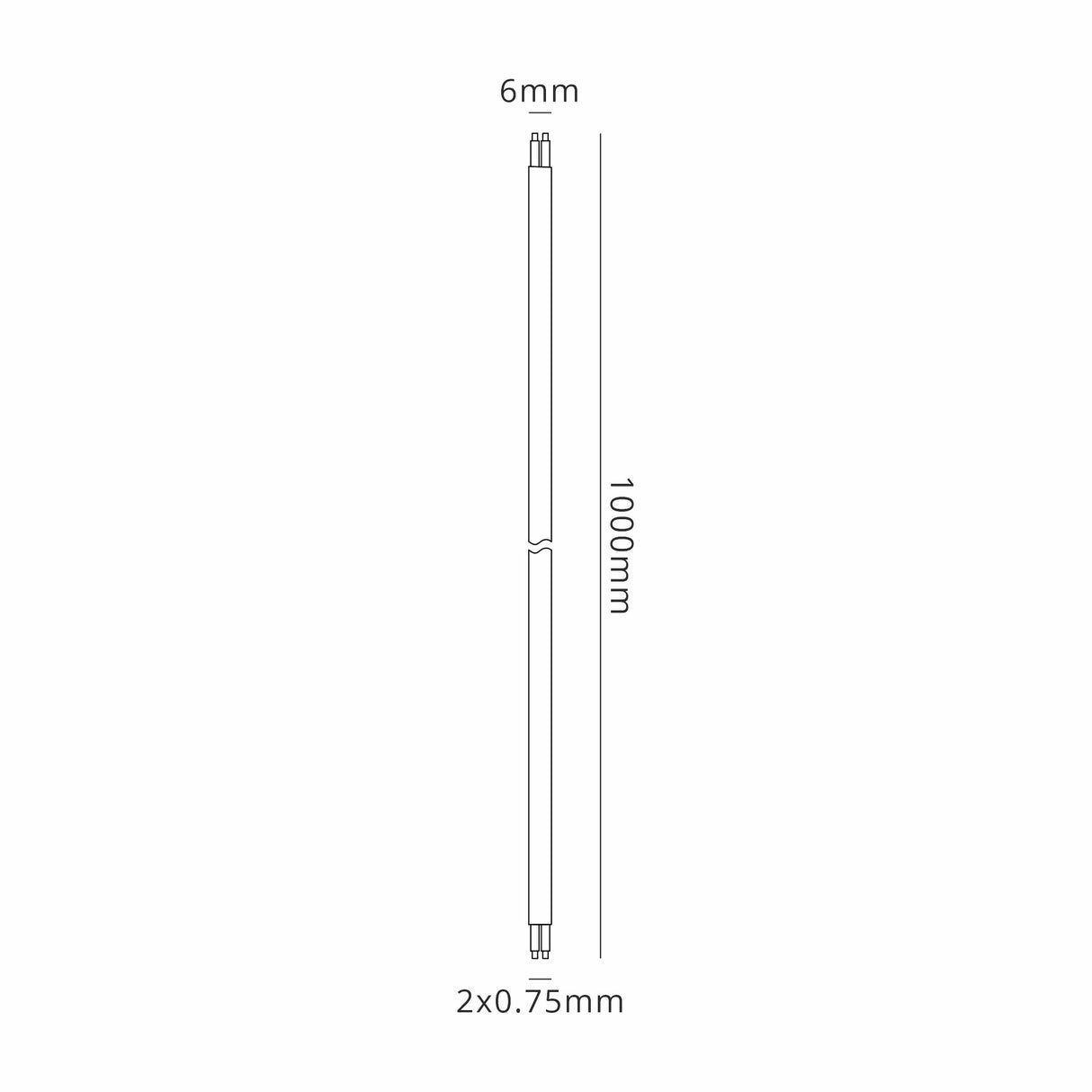 Robson 1m Clear 2 Core 0.75mm Cable VDE Approved (qty ordered will be supplied as one continuous length)