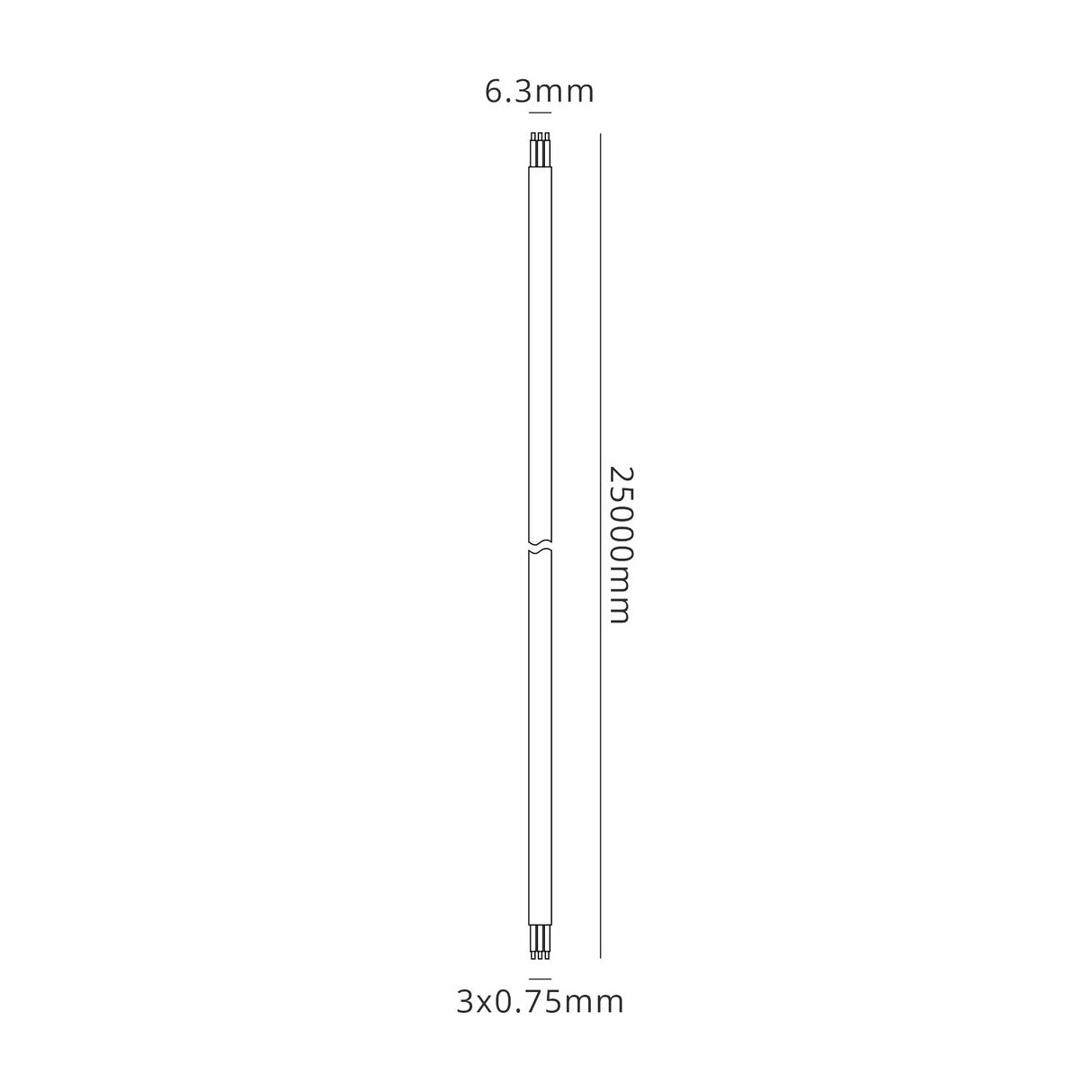 Robson 1m Clear 3 Core 0.75mm Cable VDE Approved (qty ordered will be supplied as one continuous length)