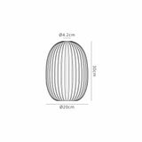 Allardyce 20cm Almond Ribbed Glass (F), Champagne