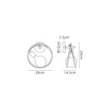 Kay Double Ring Wall Lamp, 1 Light E27, Matt Black / Painted Gold, G95/120 Lamp Recommended