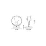 Kay Double Ring Table Lamp, 1 Light E27, Matt Black / Painted Gold, G95/120 Lamp Recommended