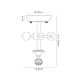 Holloway Semi Flush Ceiling Fitting, 2 x E27, Satin Nickel