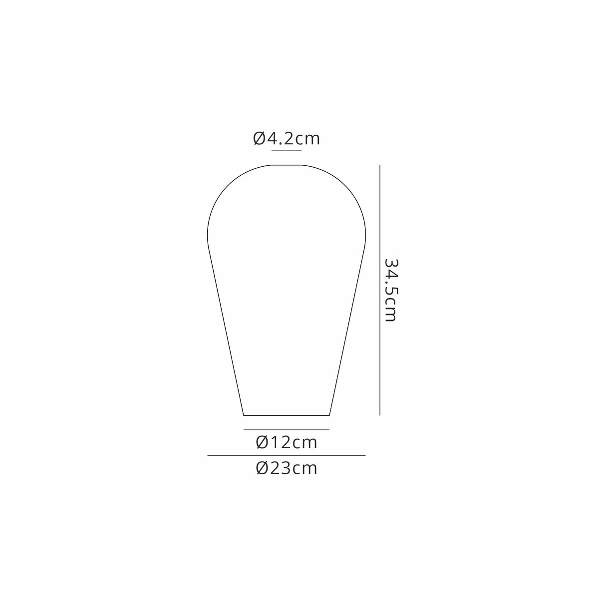 Allardyce 23cm Pear Shaped Glass (E), Smoke Fade/Clear